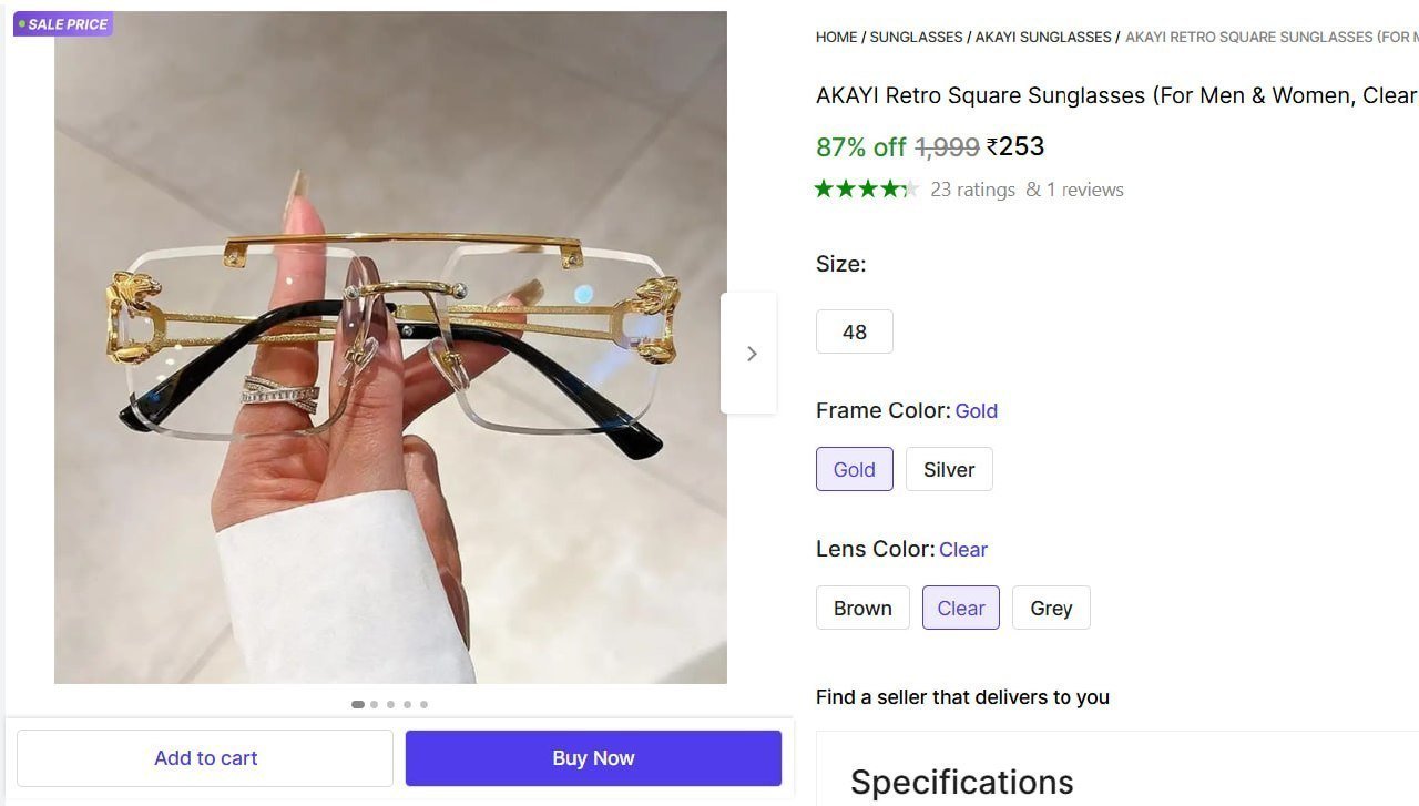 Retro Square Sunglasses 253