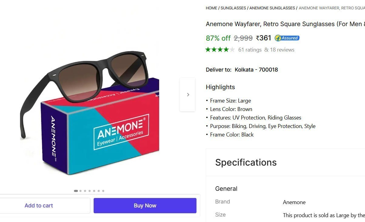 Retro Square Sunglasses 361