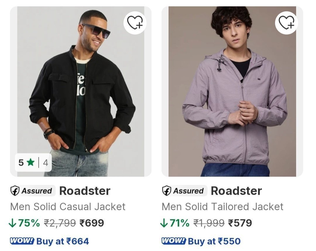 Roadster Men Jackets Min 70