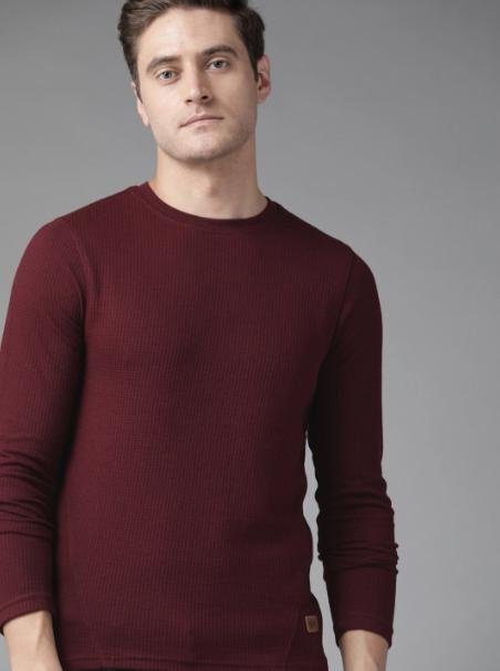 Roadster The Lifestyle Co Men Maroon Solid Wa