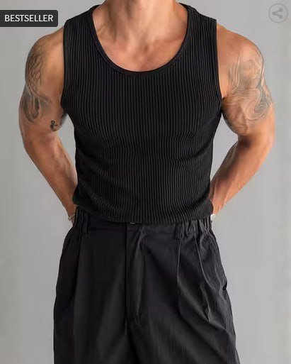 Rockwell Men S Ribbed Round-neck Vest 293 Mrp