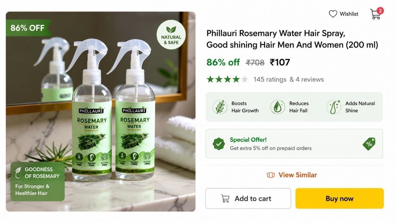 Rosemary With Rice Water Spray 107
