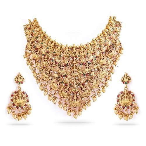 Rubans 22k Gold-plated Red Green White Stone 