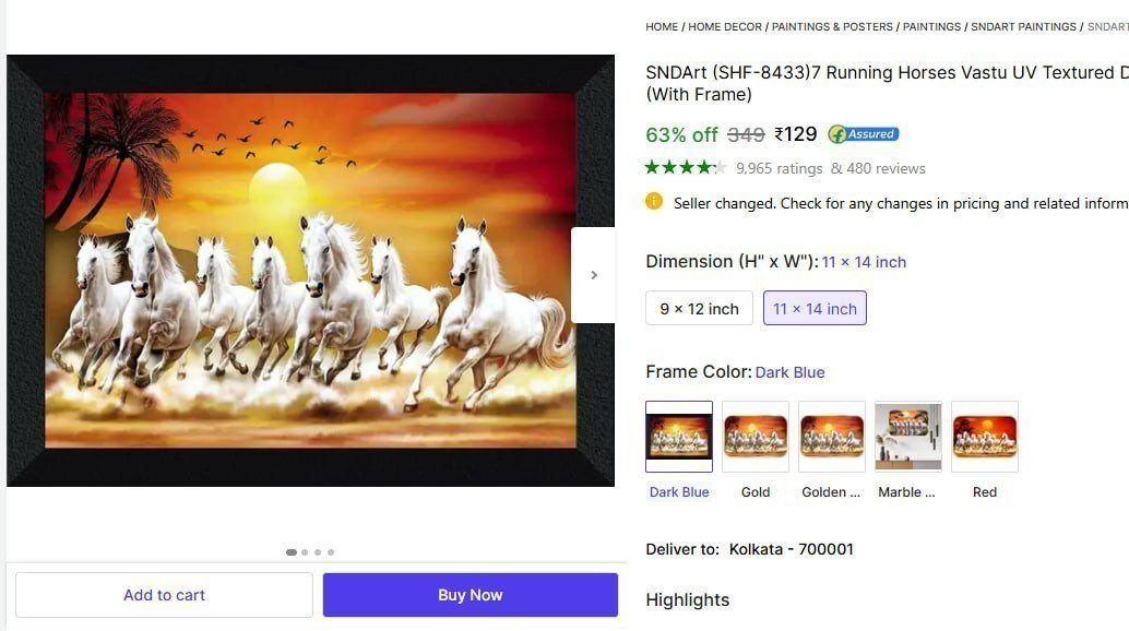 Running Horses Vastu Uv Textured Digital Repr