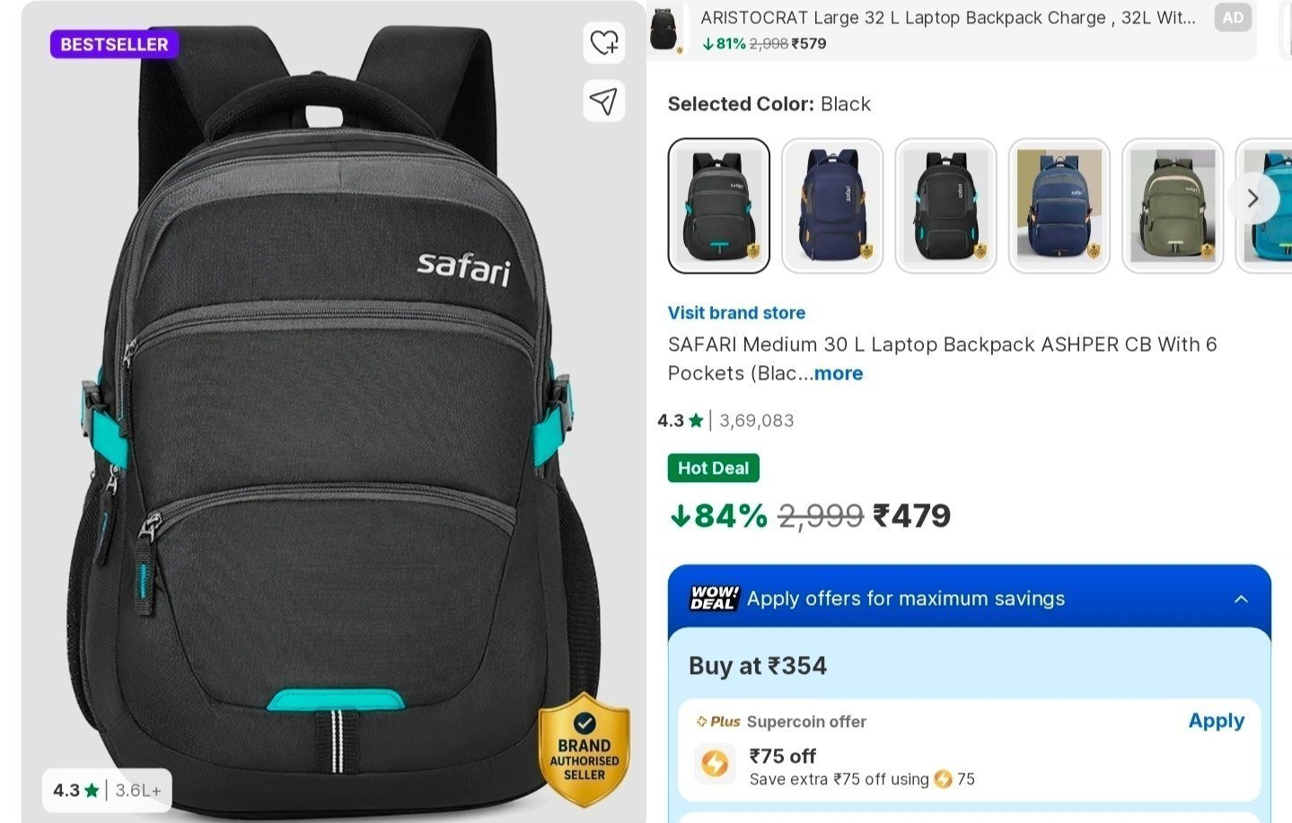 Safari Laptop Backpack 479more