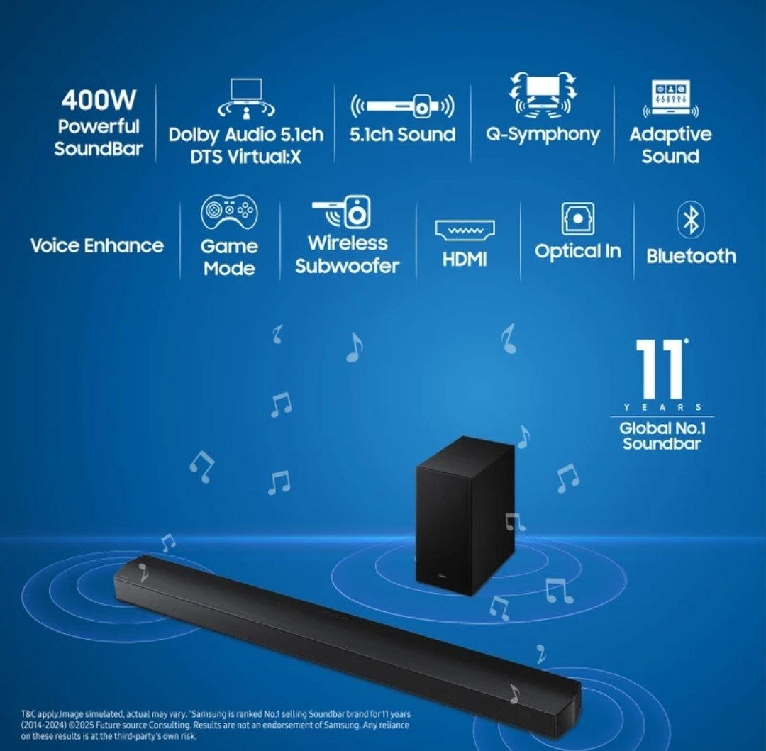 Samsung Hw-b750f Xl 400 W Bluetooth Soundbar 