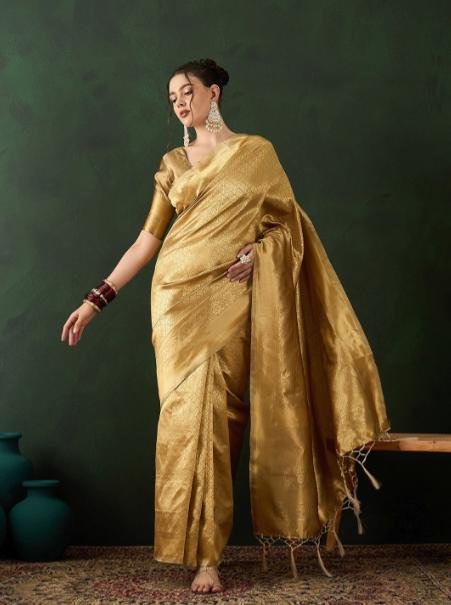 Sangria Woven Design Saree With Blouse Piece offer on Deals Heaven