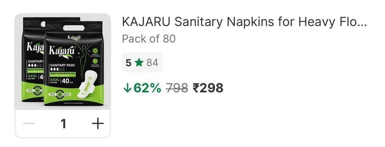 Sanitary Pads (pack Of 80) 298