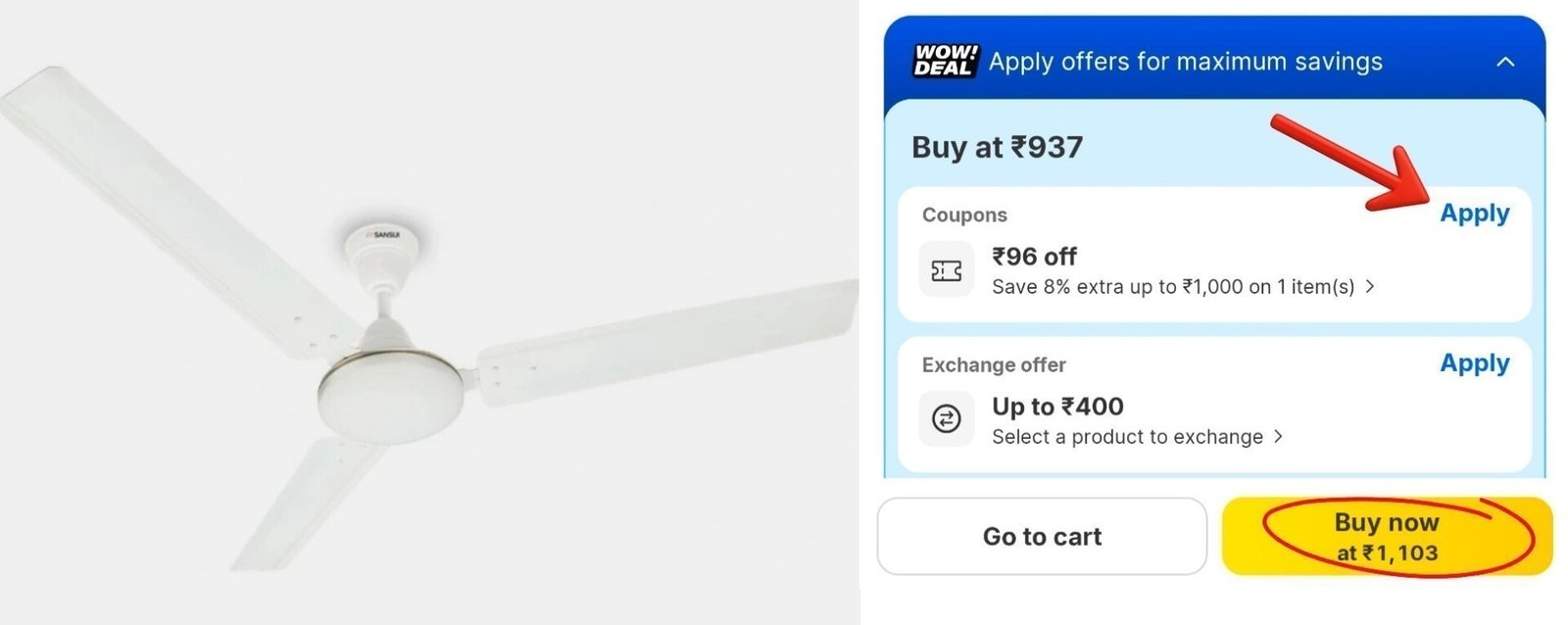 Sansui Ceiling Fan At 96 Couponlowest Since Launch