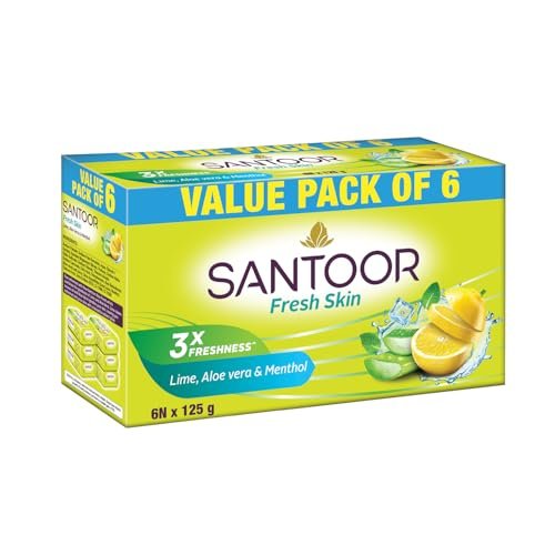 Santoor Fresh Skin Aloevera Lime Bath Soap (1