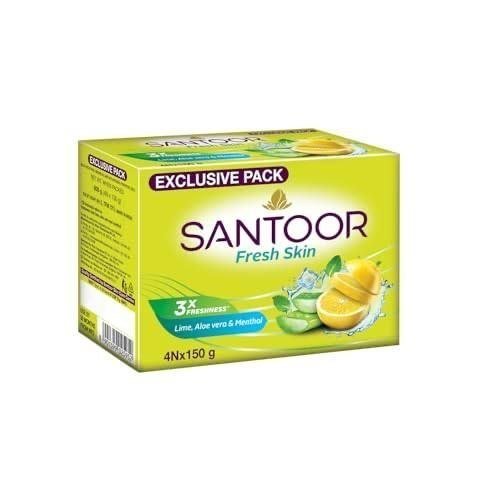 Santoor Fresh Skin Bathing Soap 150g Pack Of 4 At 