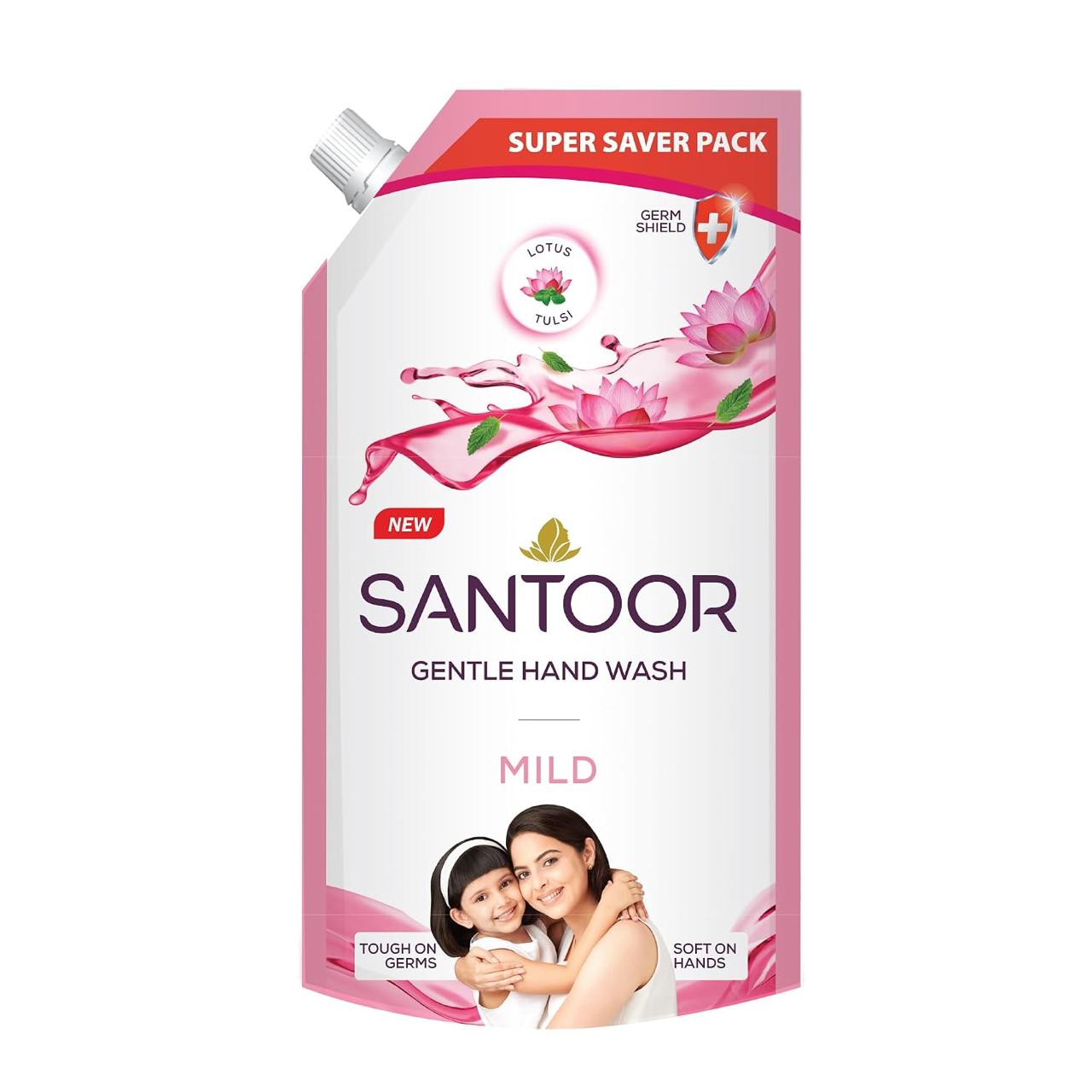 Santoor Mild Gentle Hand Wash 600ml With Good
