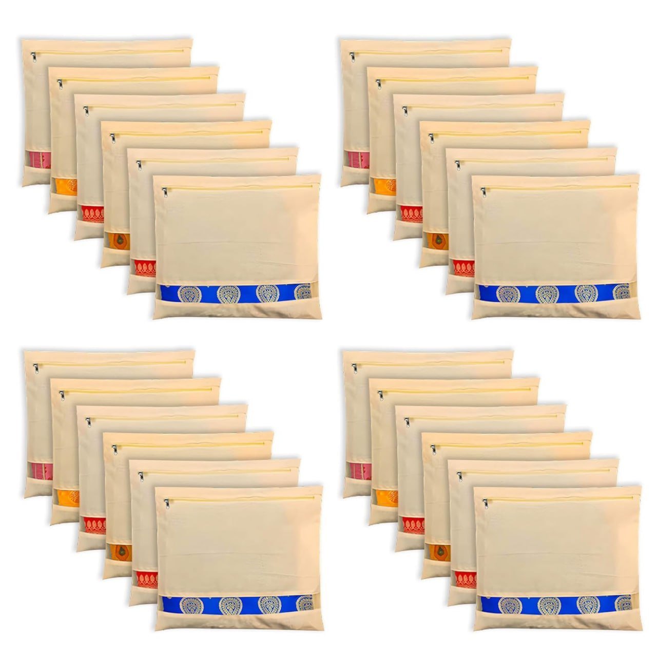 Saree Bags Covers With Zip Closure Pack Of 24deal 