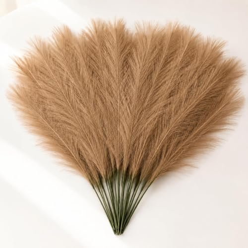 Satyam Kraft 12 Pcs Faux Pampas Grass Small Artifi