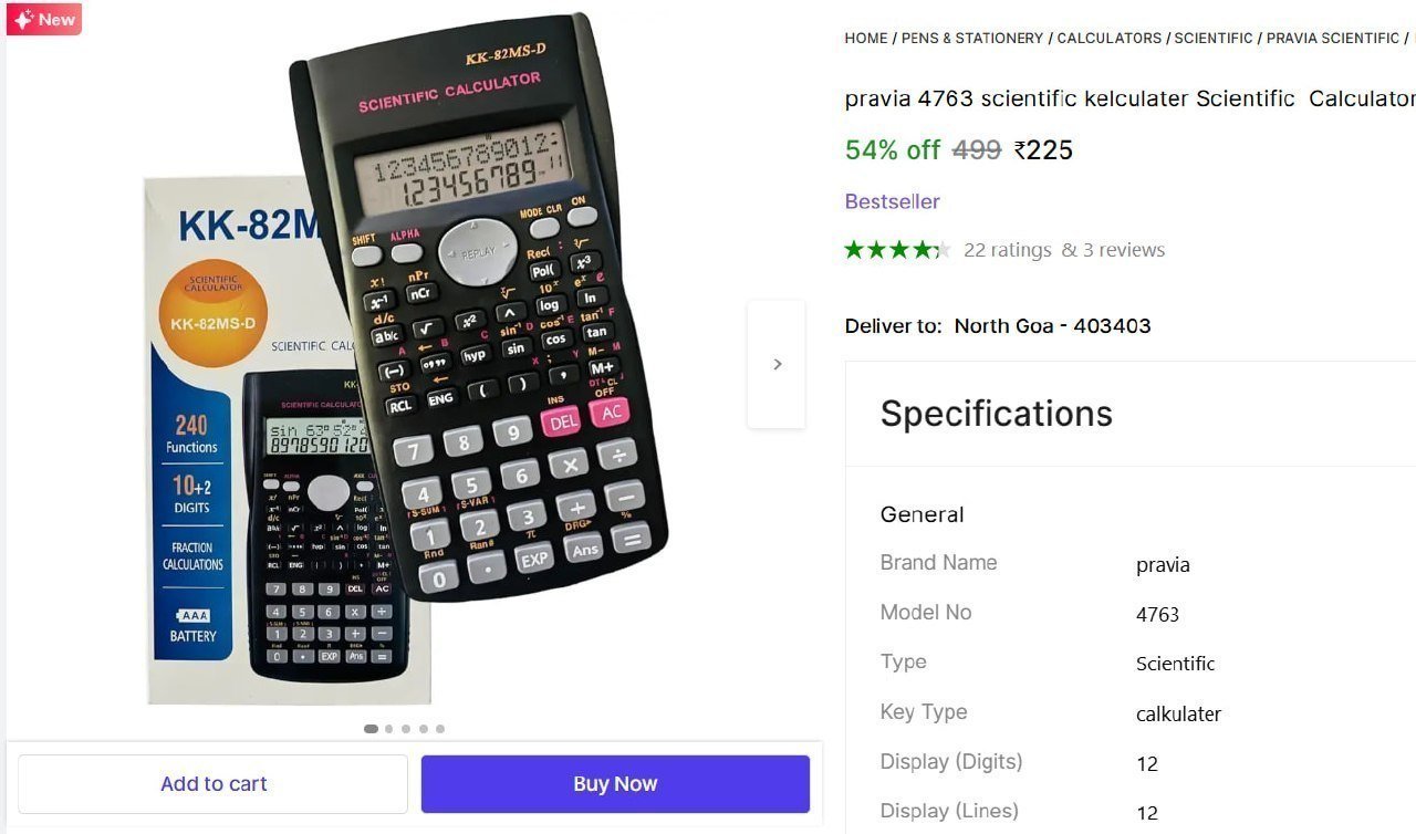 Scientific Calculator 255