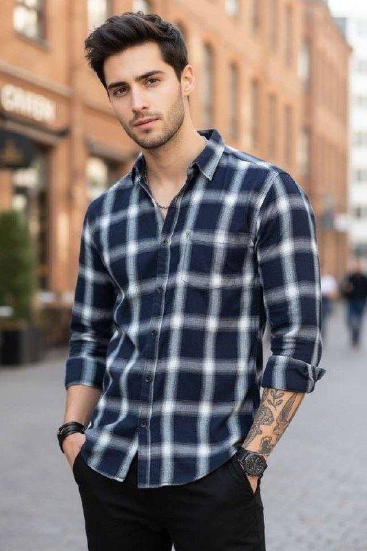 Seeways Men Striped Casual Blue Shirt 267