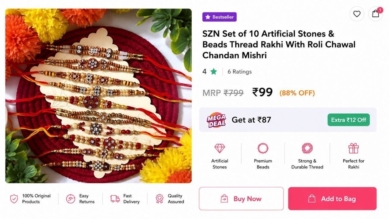 Set Of 10 Rakhi 99