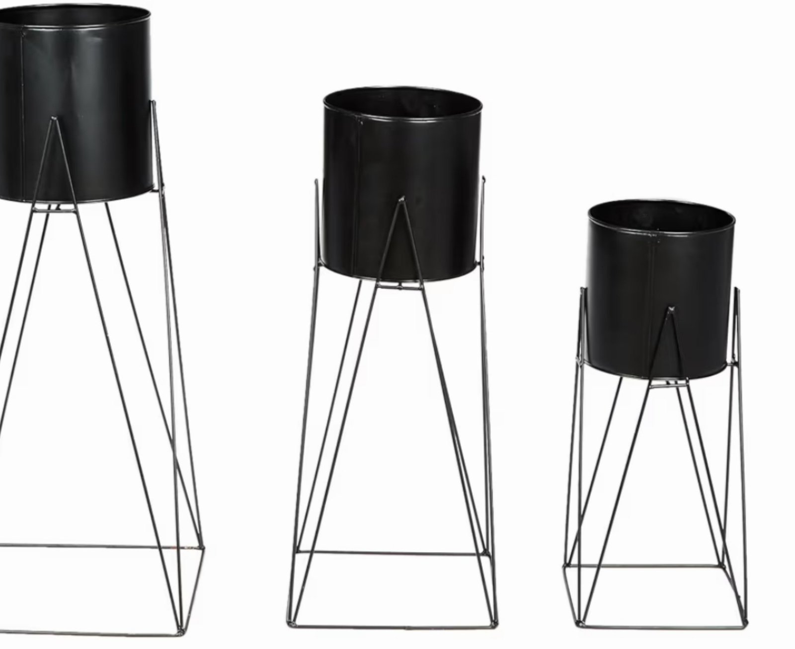 Set Of 3 Metal Planters Pot Holder 558