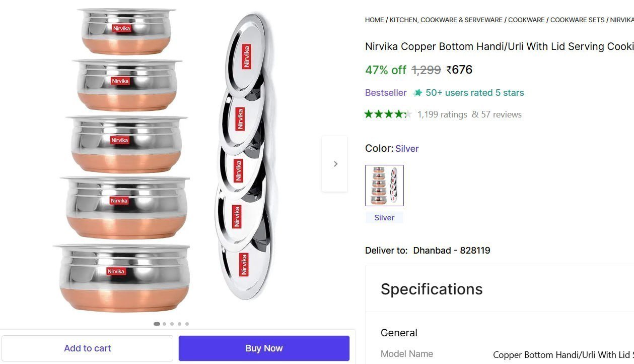 Set Of 5 Piece Cookware Set 676
