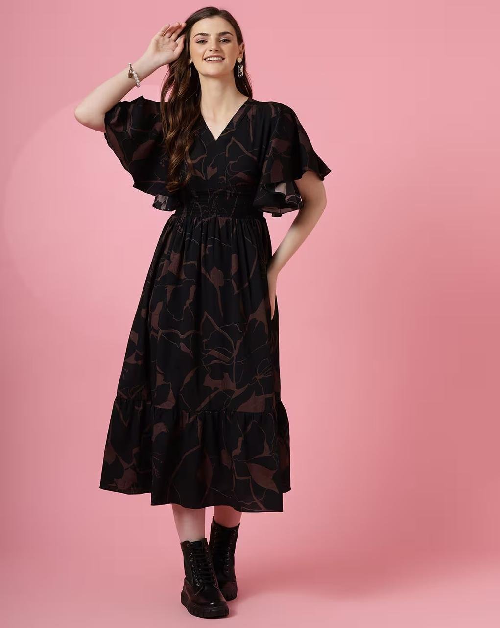 Sheetal Associates Women Printed Fit Flare Dr