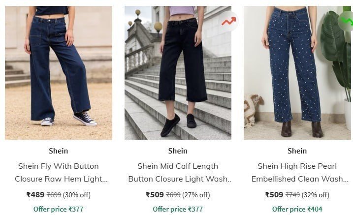 Shein Jeans Drop Jeans Starting Shop Now offer on Deals Heaven