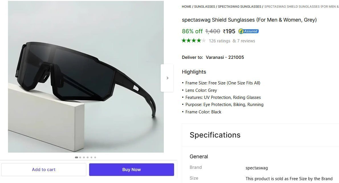 Shield Sunglasses 195