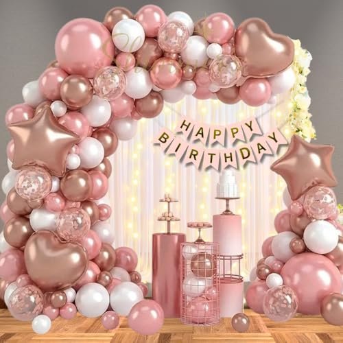 Shimmers Birthday Decoration Kit 52 Pcs Rose 