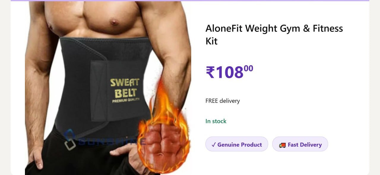 Shopsy Alonefit Weight Gym Fitness Kit 108