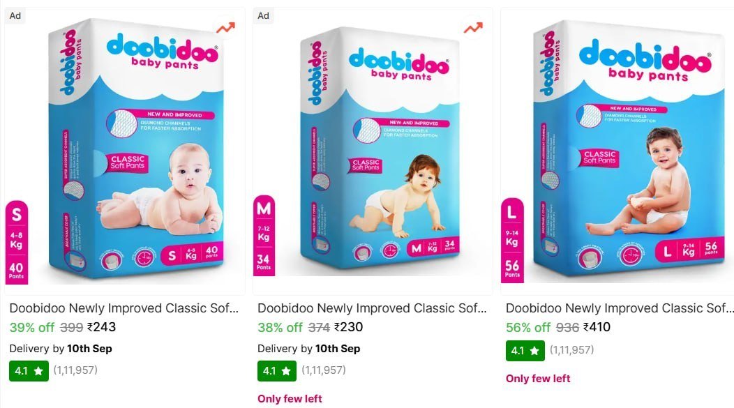 Shopsy Doobidoo Diaper Dermatouch offer on Deals Heaven