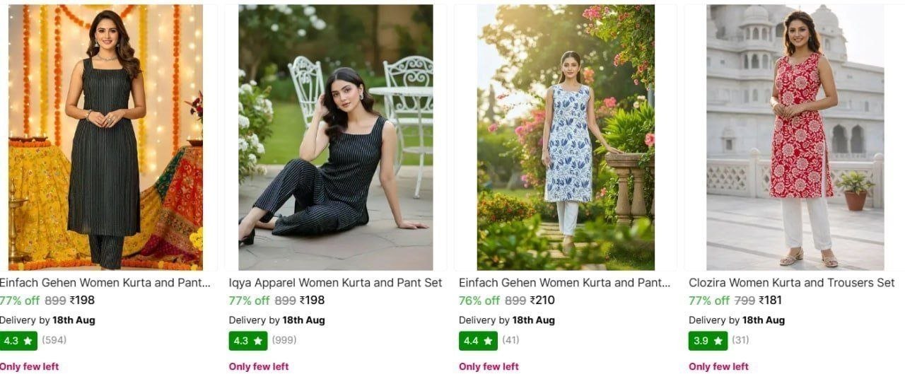 Shopsy Embroidered Kurti Gowns Under 299every