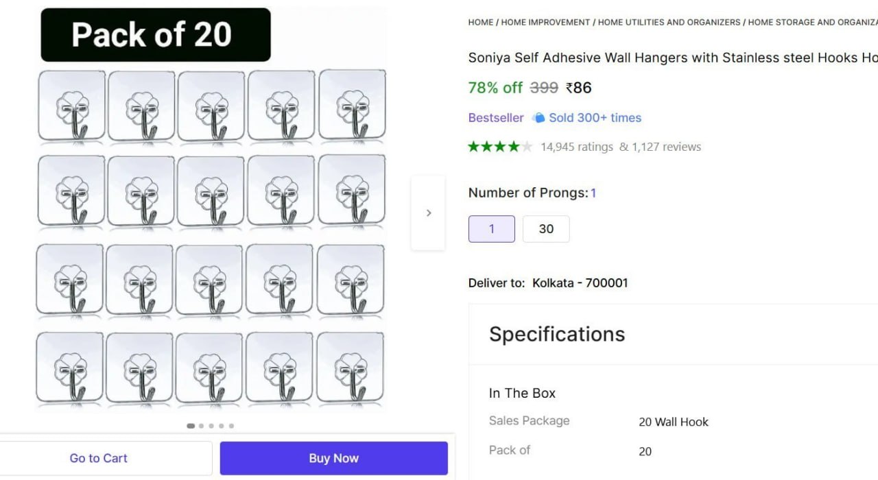Shopsy Hook (pack Of 20) 86