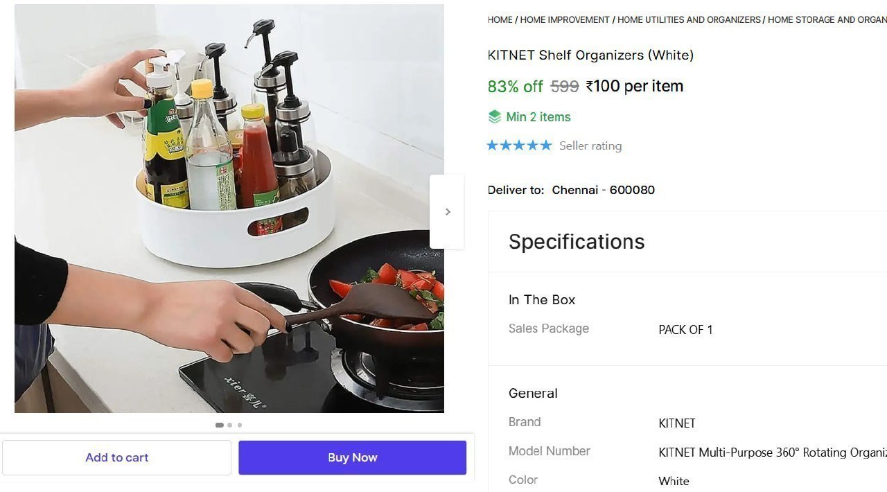 Shopsy Kitchen Shelf Organizer At 100min Buy 