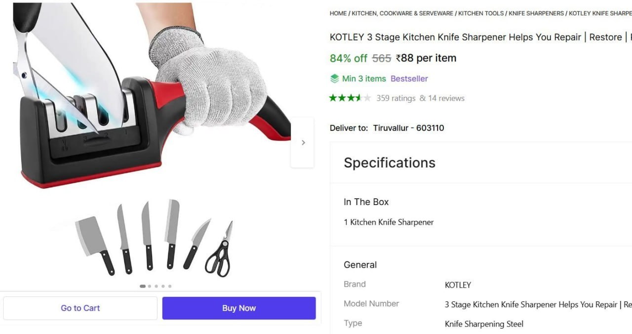 Shopsy Knife Sharpener 88min Buy - 3