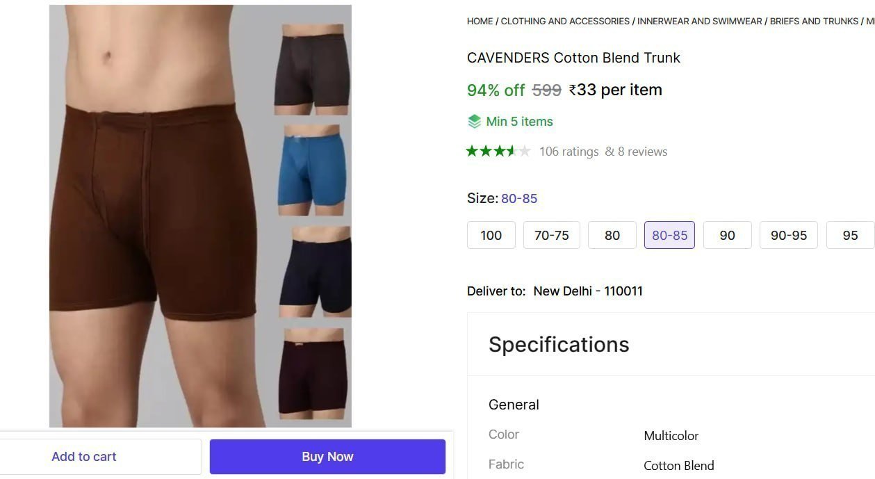 Shopsy Men S Solid Trunks 33 Min Buy - 5