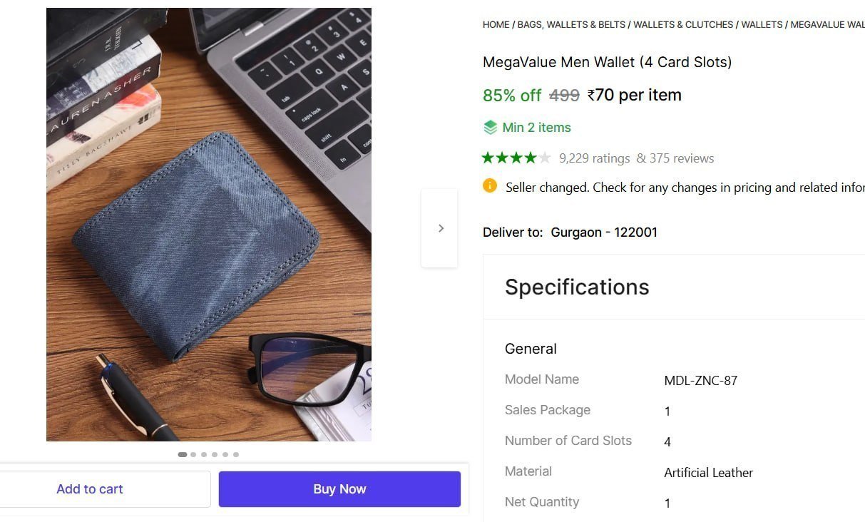 Shopsy Men Wallet (4 Card Slots) 70 Min Buy - 2