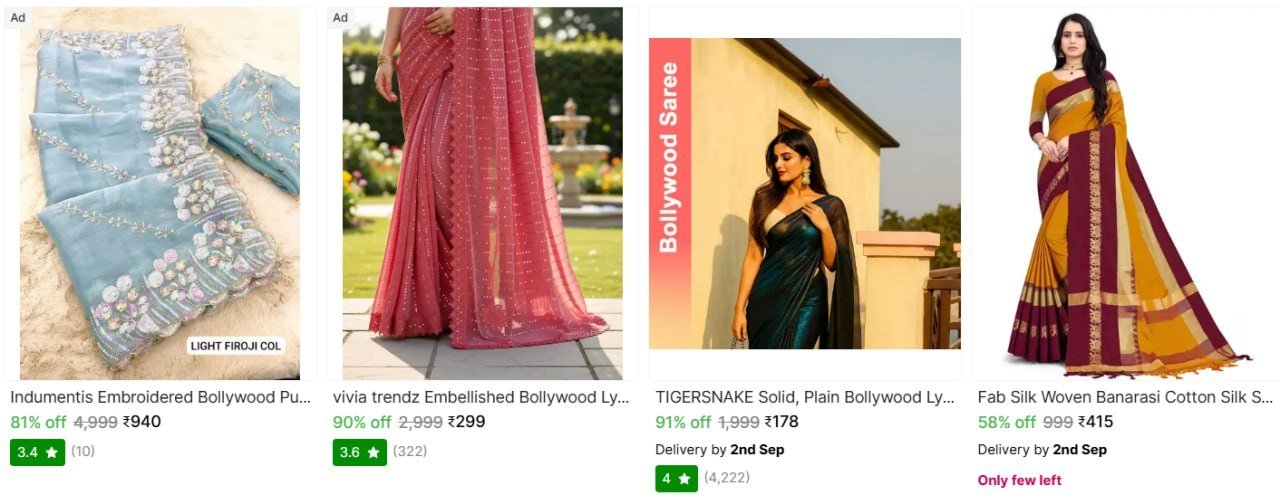 Shopsy Partwear Saree From 179 Jewellery Set 