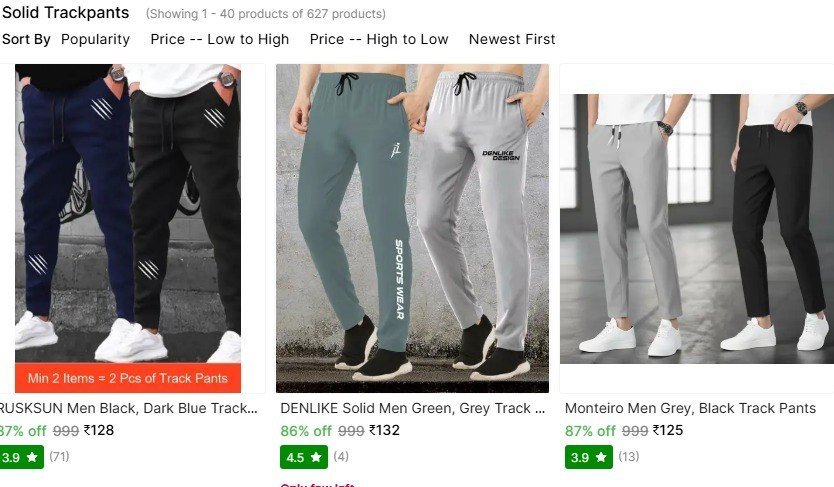 Shopsy Solid Trackpants From 99shampoos From 