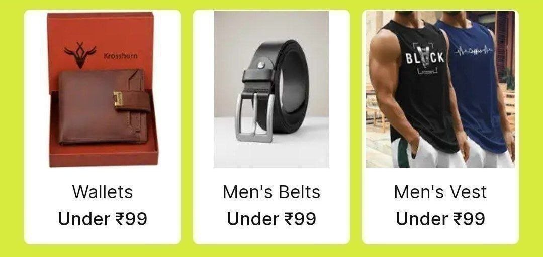Shopsy Under 99 Deals Men Vest Men Belts Men 