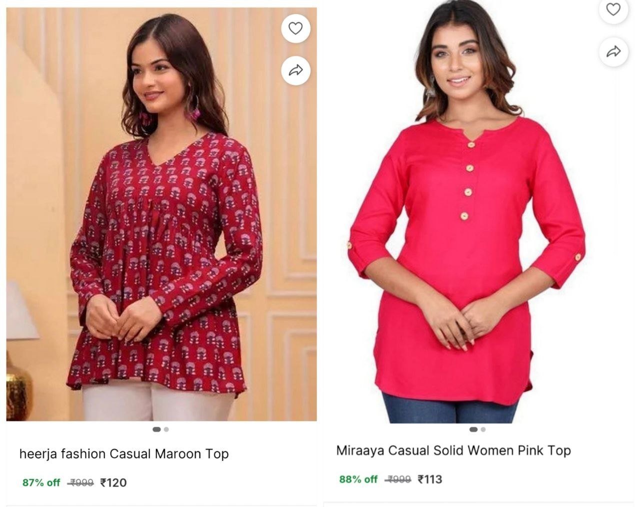 Short Kurti 113combo