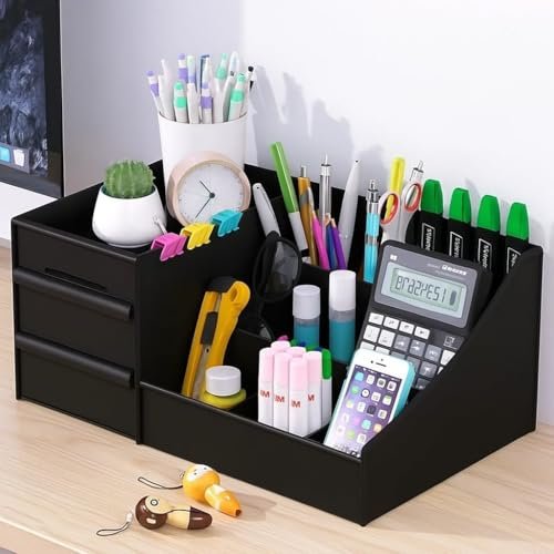 Shuttle Art Abs Plastic Desk Organiser With D