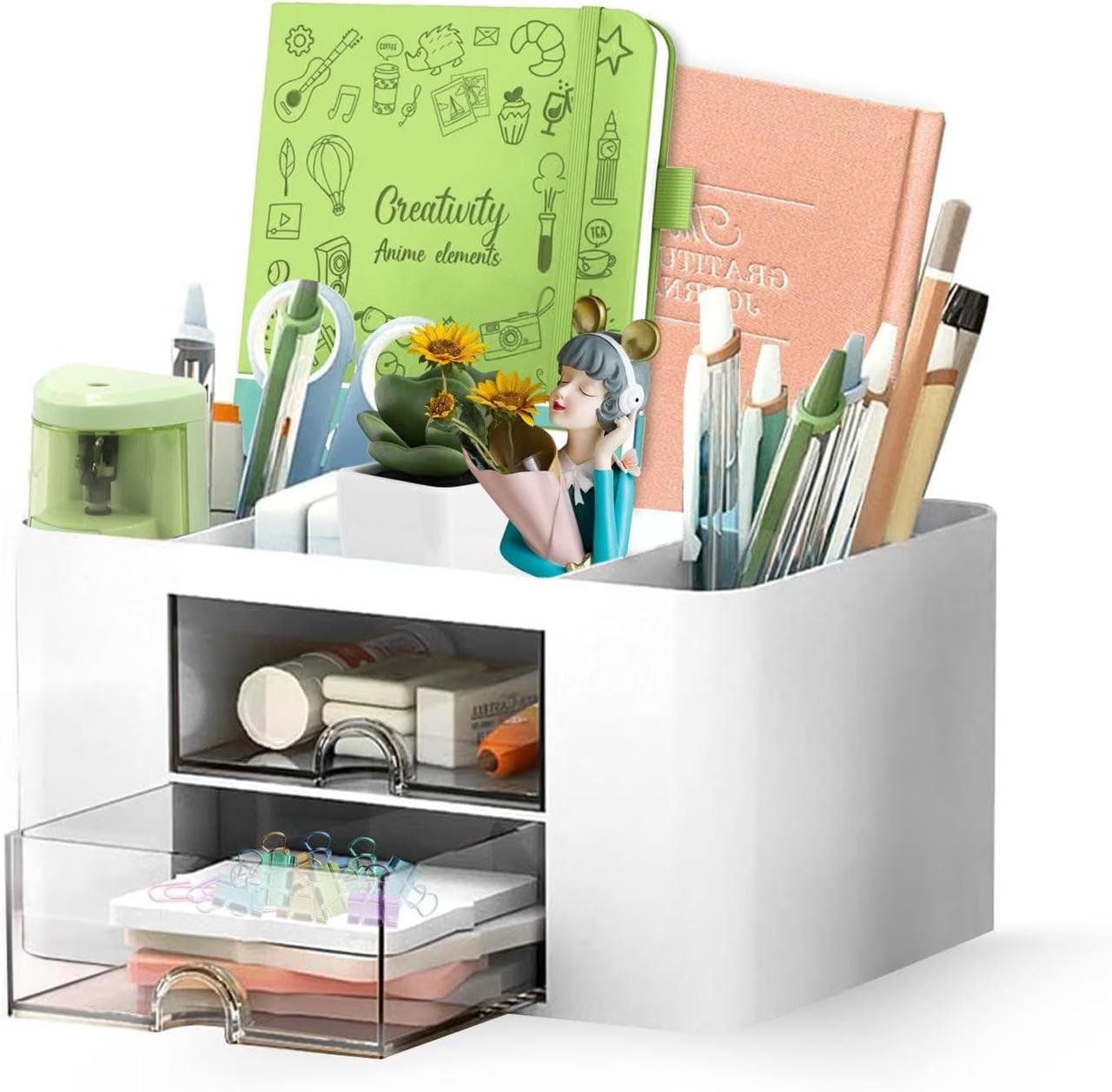 Shuttle Art Desk Organizer With 2 Drawers Mul