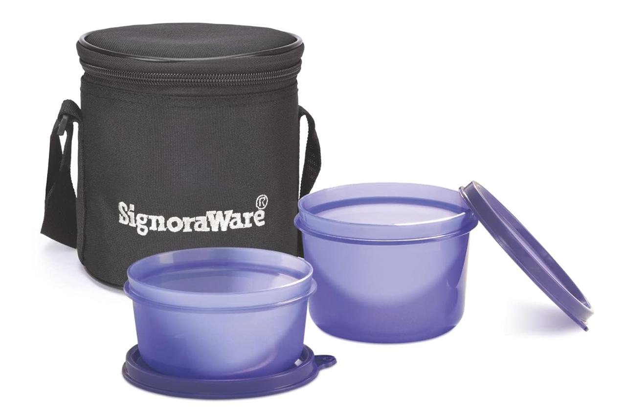 Signoraware Executive Plastic Lunch Box With Bag 1