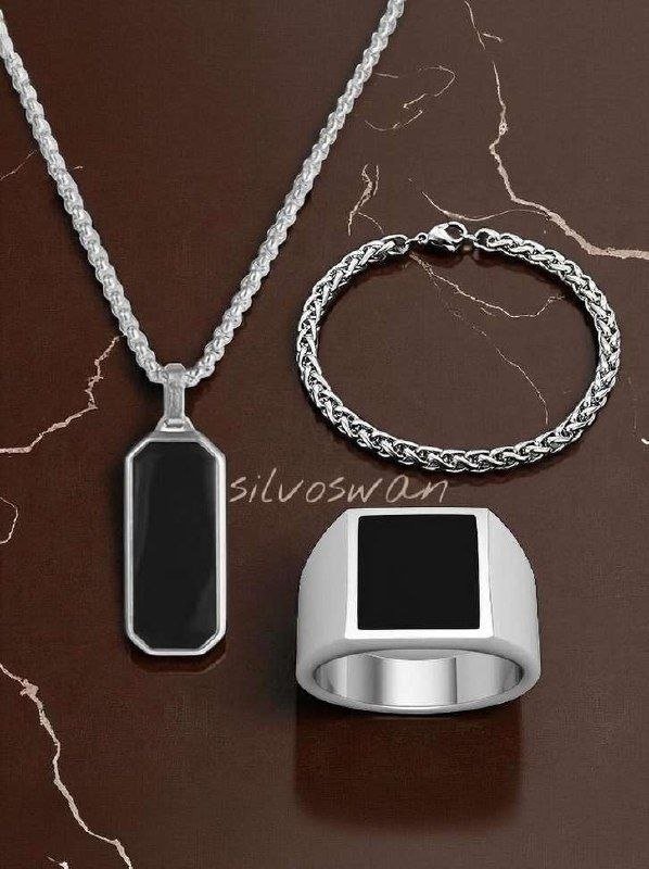 Silverish Stainless Steel Silver Silver Jewellery 