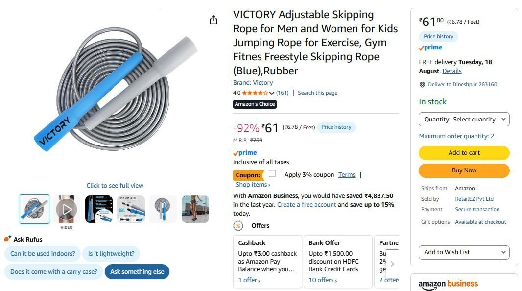 Skipping Rope 61min Buy 2