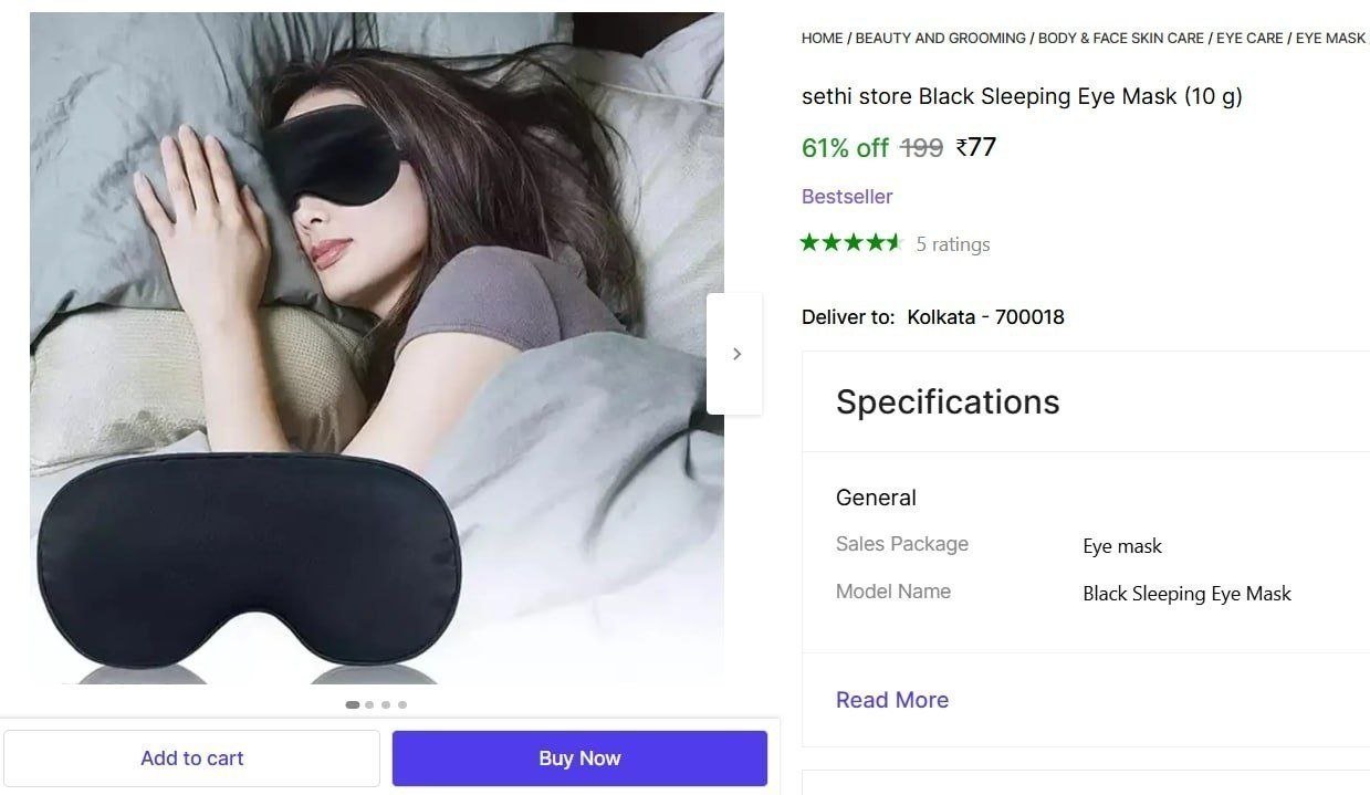 Sleeping Eye Mask 77