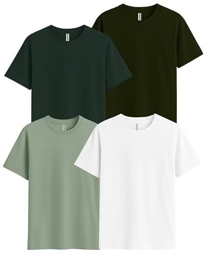 Sleepynuts Round Neck Plain Cotton T-shirt For Men