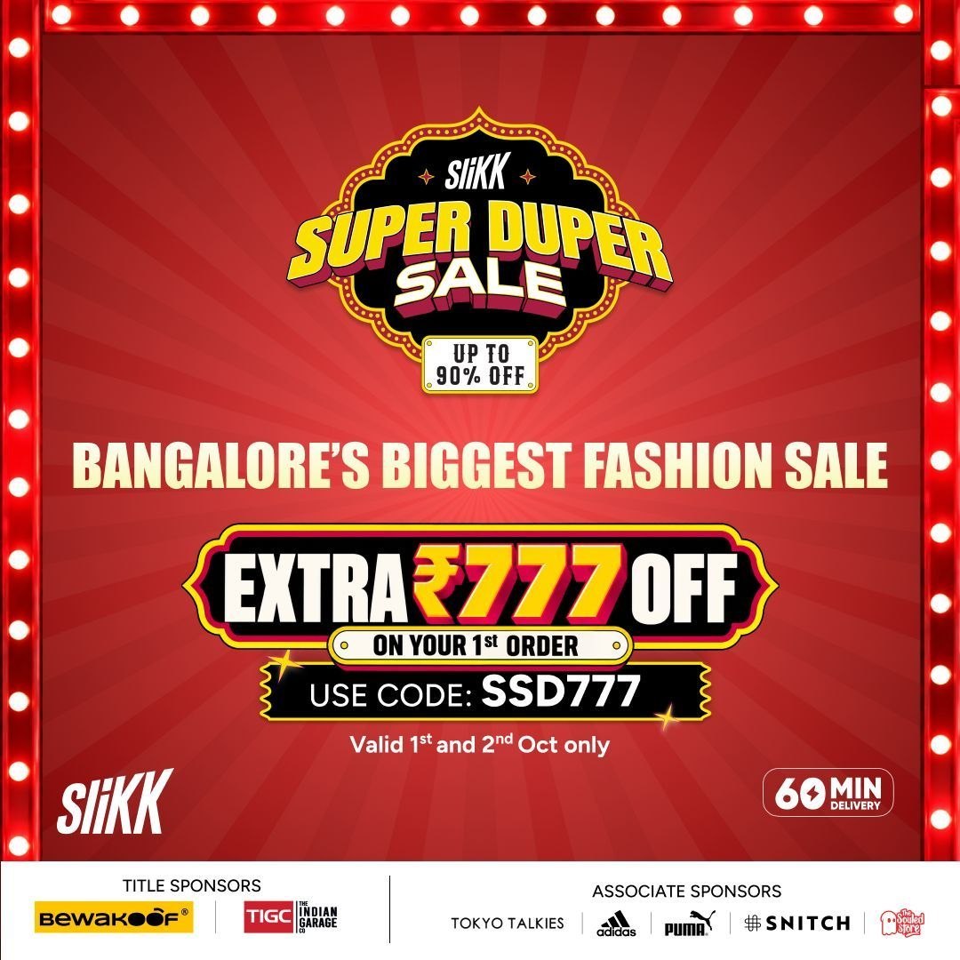 Slikk Super Duper Sale Bengaluru Fashion Deal