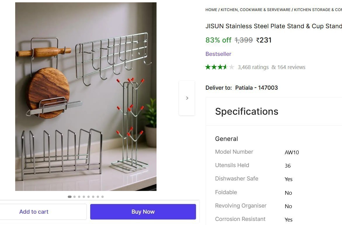 Small Plate Stand 1 Cup Stand 1 Chakla Belan 