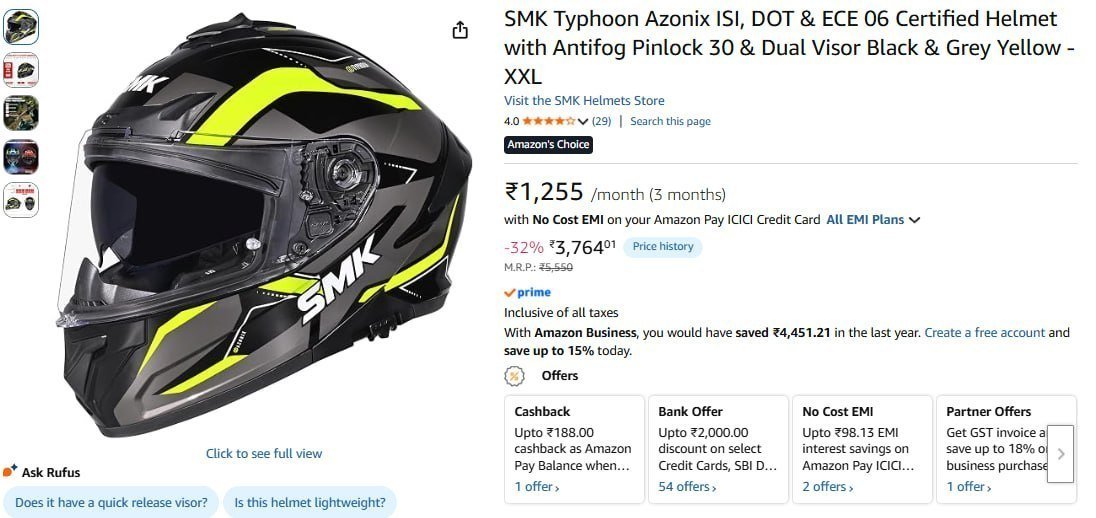 Smk Typhoon Azonix Isi Dot Ece 06 Certified H