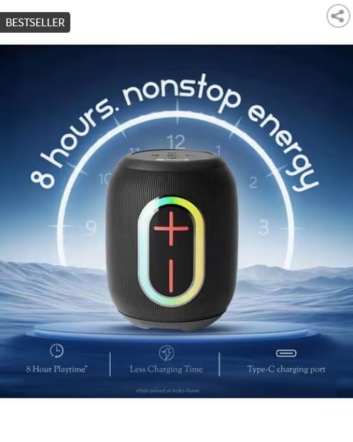 Snapup Groove Bop Portable Bluetooth Speaker 